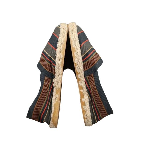 Espadrille Flats Womens 39 Slip On Boho Stripe Fabric Artisanat Francais Loafer - Picture 8 of 12
